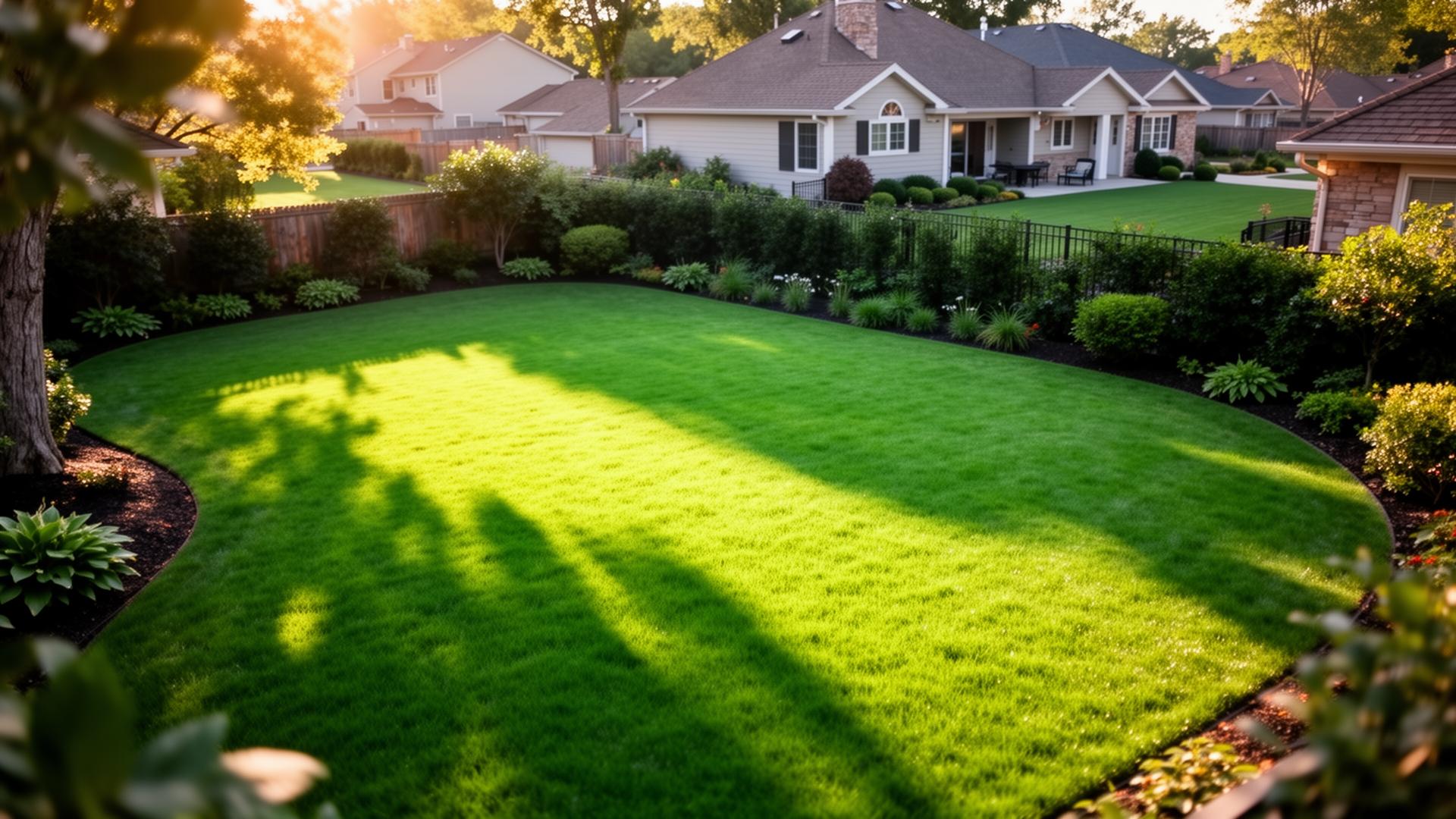 Pristine green lawn